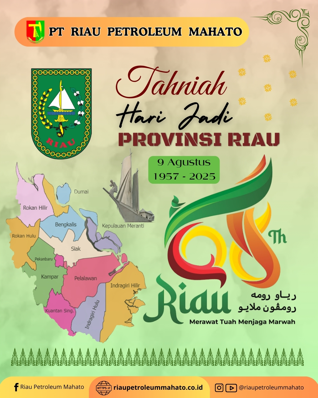 Tahniah Hari Jadi ke-68 Provinsi Riau